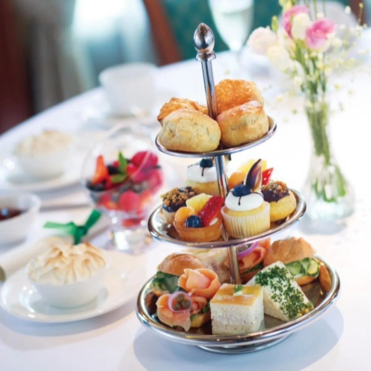 Afternoon tea service aboard a Princess ship